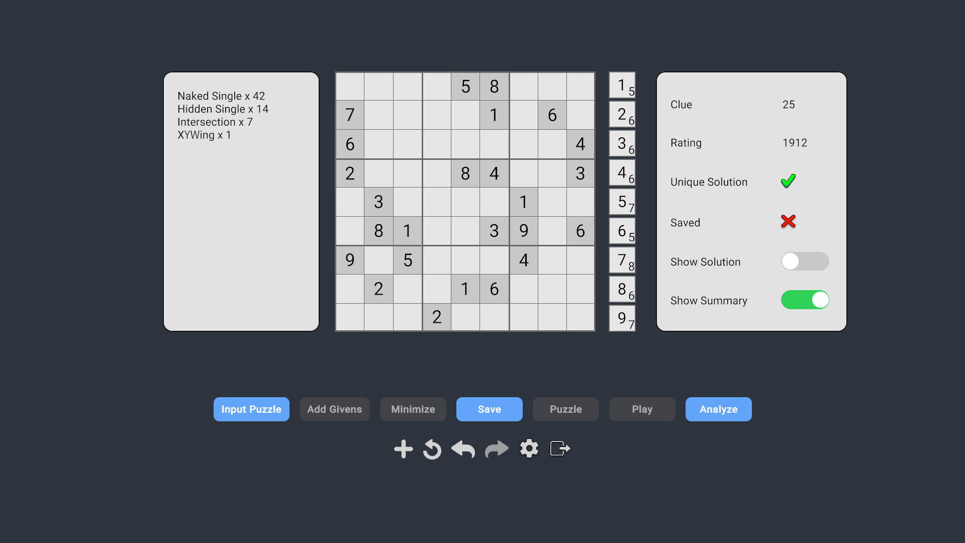 Rated Sudoku Game Screenshot