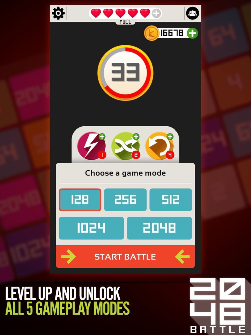 2048 Battle Online screenshot game