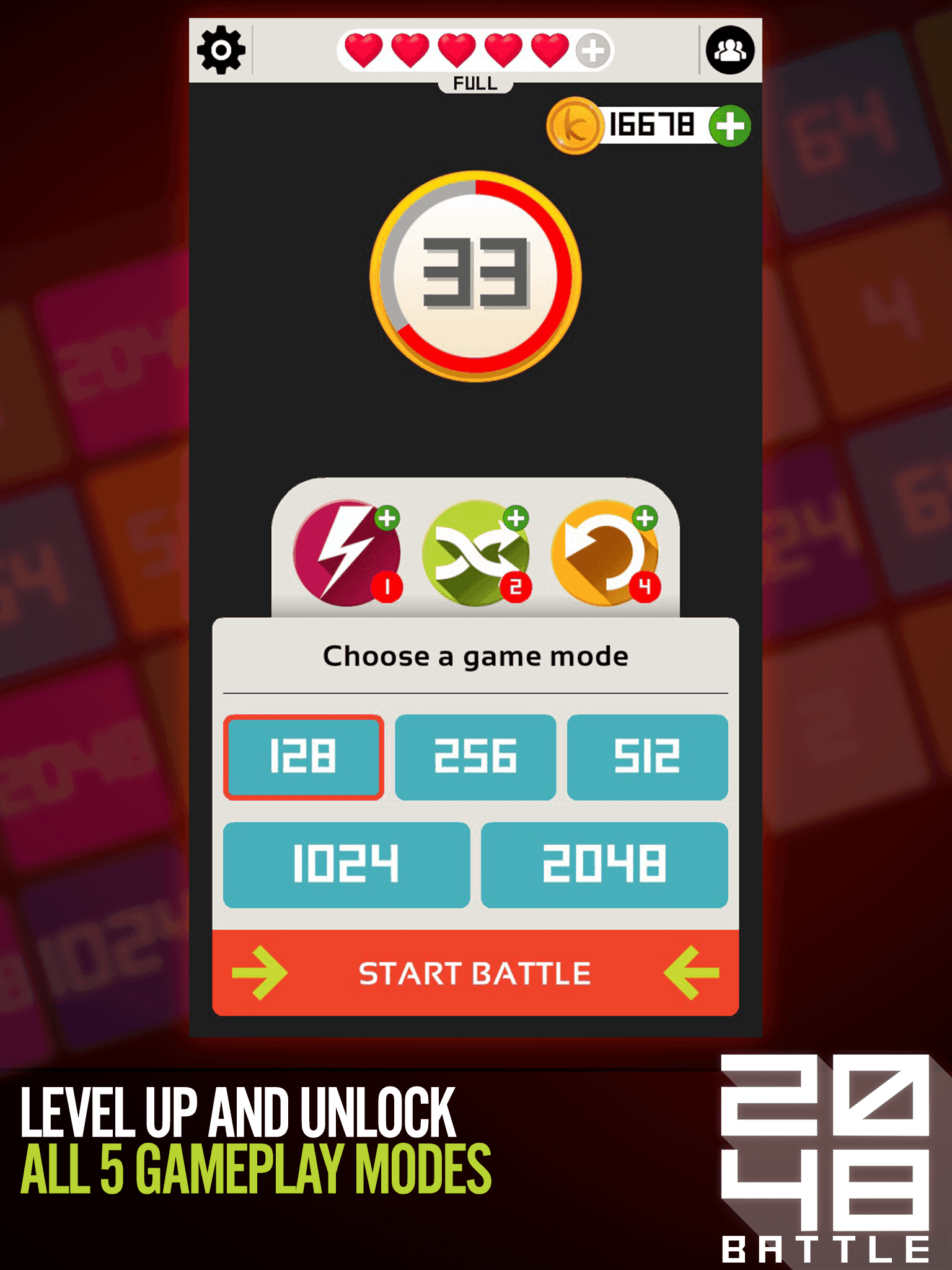 2048 Battle Online Game Screenshot