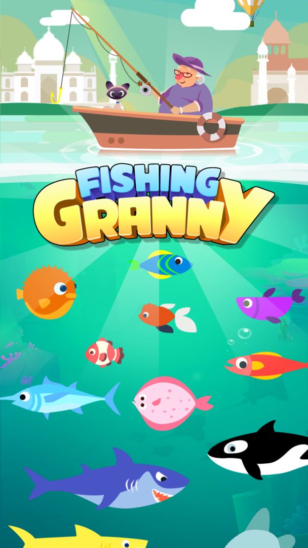 Screenshot of Fishing Granny - Funny,Amazing Fishing Game