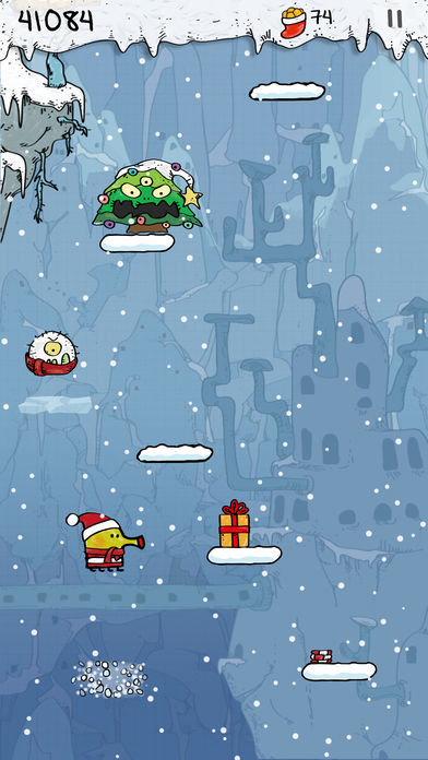 Doodle Jump Christmas Special screenshot game