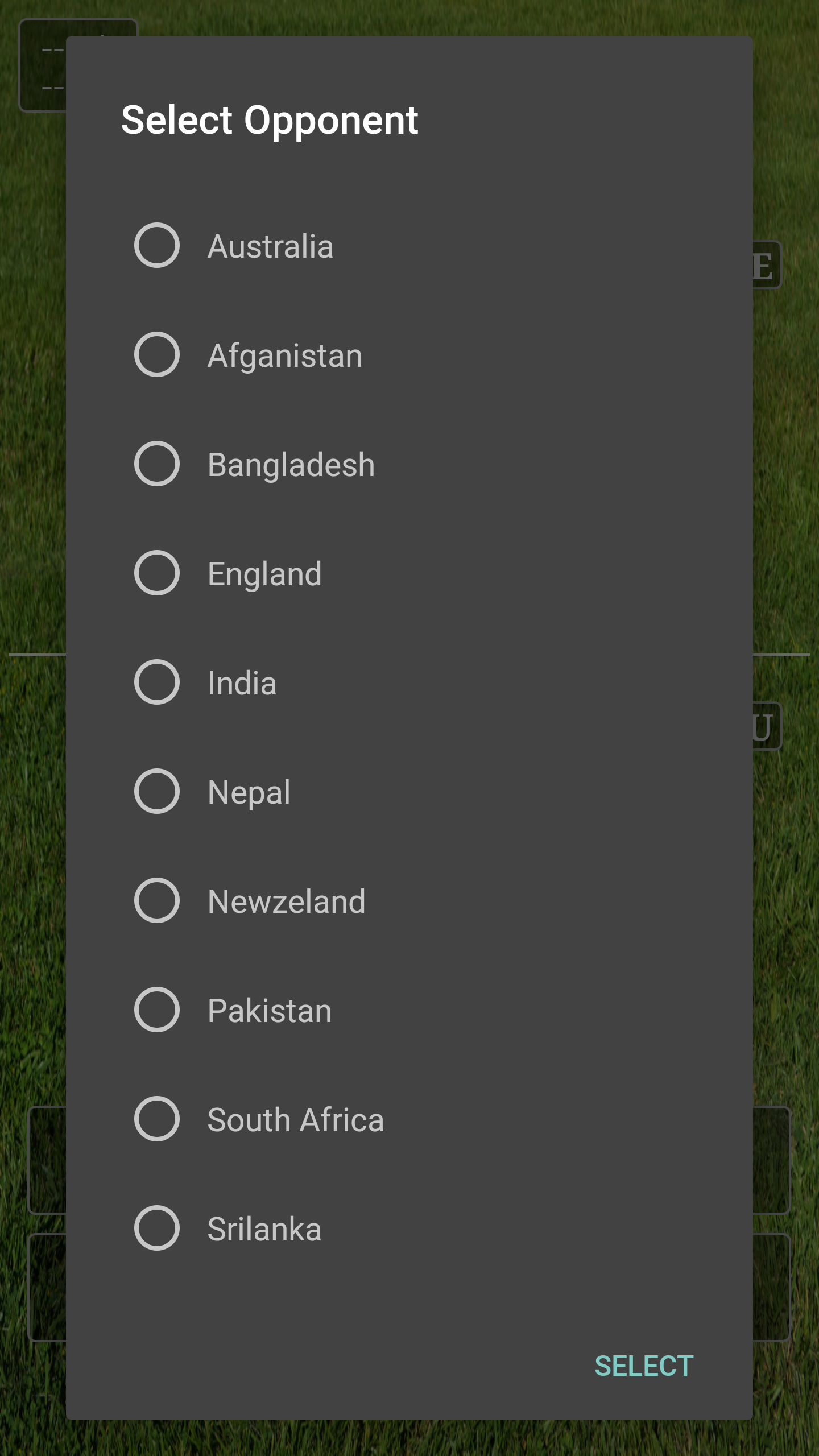 Screenshot of Live T20 Cricket