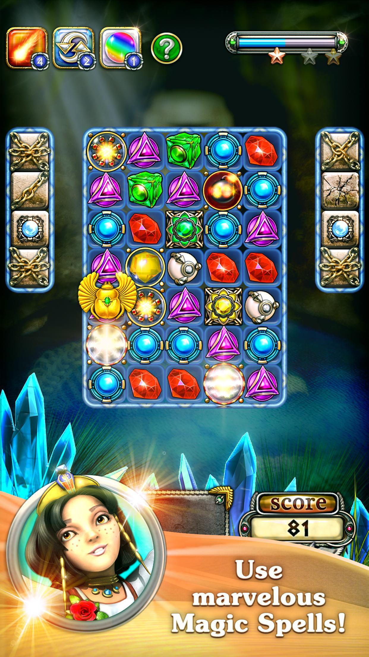 Jewellust Endless: match 3 Game Screenshot