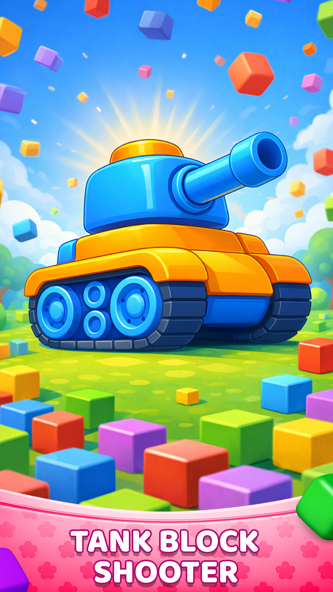 Color Block Tank Shooter Game Screenshot