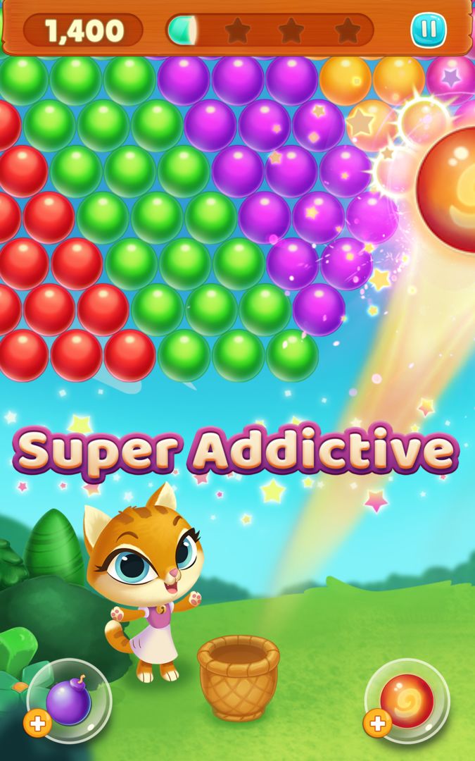 Kitty Pop Bubble Shooter screenshot game