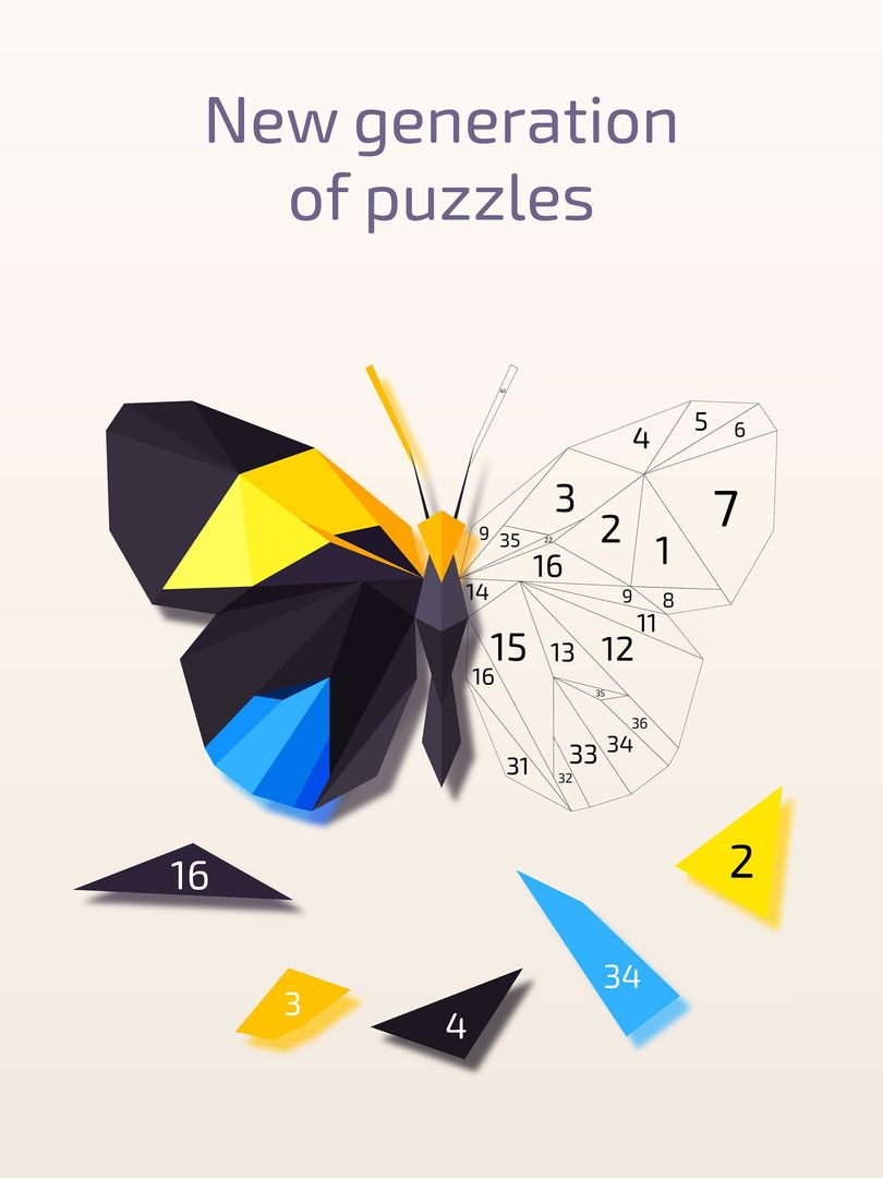 Poly Color  - coloring games, color by number screenshot game