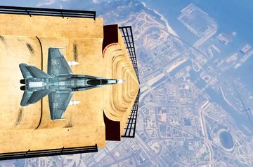 Jet Airplane on Mega Ramp: Mid Air Flying Stunts Game Screenshot