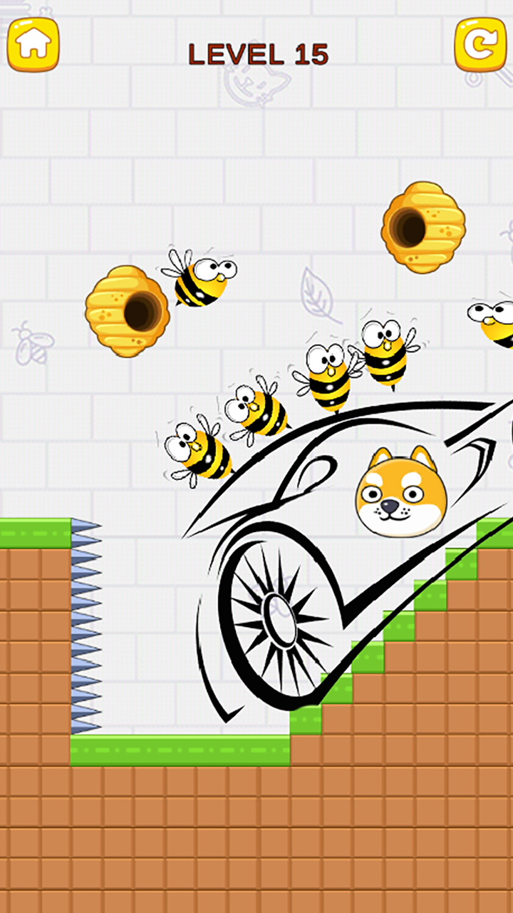 Screenshot 3 of Save the dog: Bee game 3D 