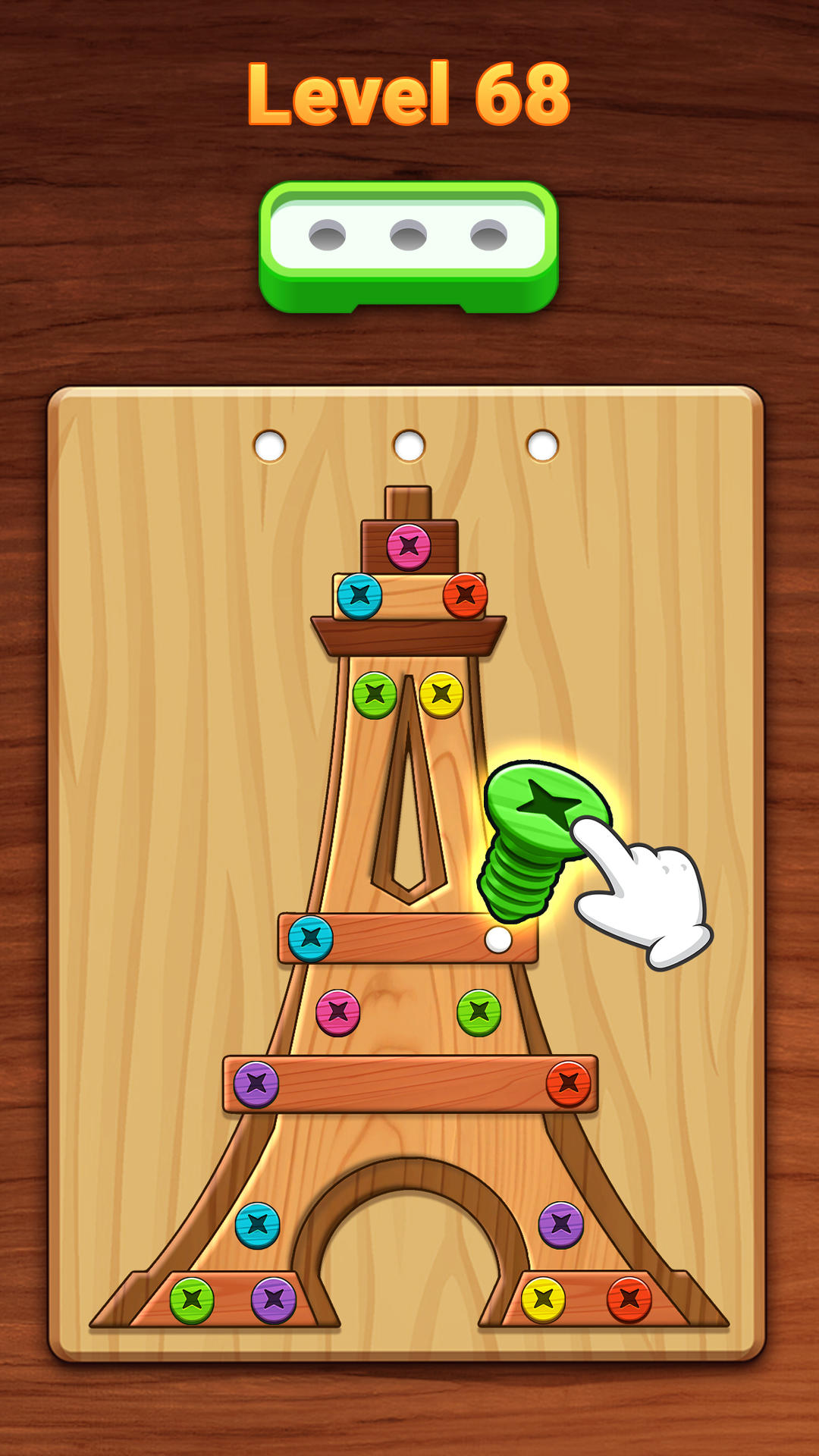 Color Wood Screw Game Screenshot