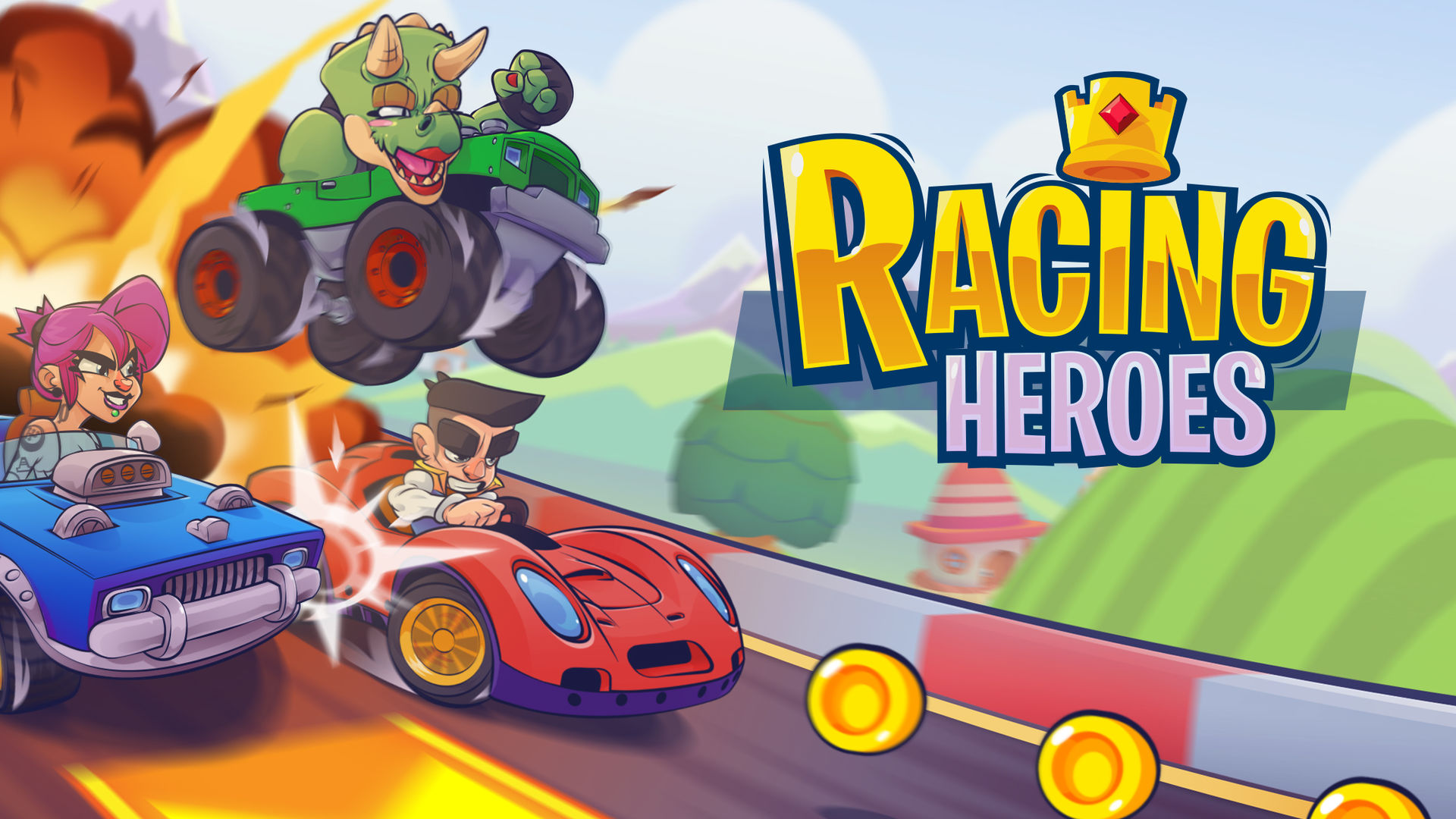 Screenshot of Racing Heroes