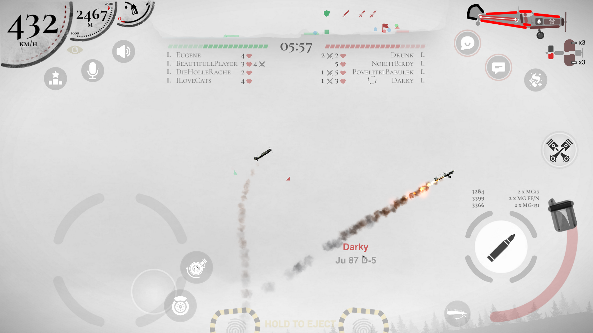 Captura de Tela do Jogo Warplane Inc: WW2 Online PvP