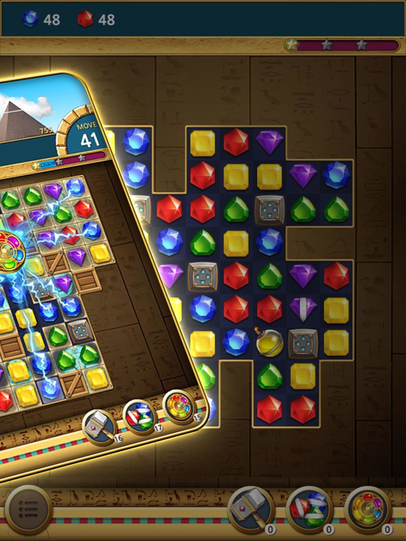 Jewels Pharaoh : 匹配3拼圖 screenshot game