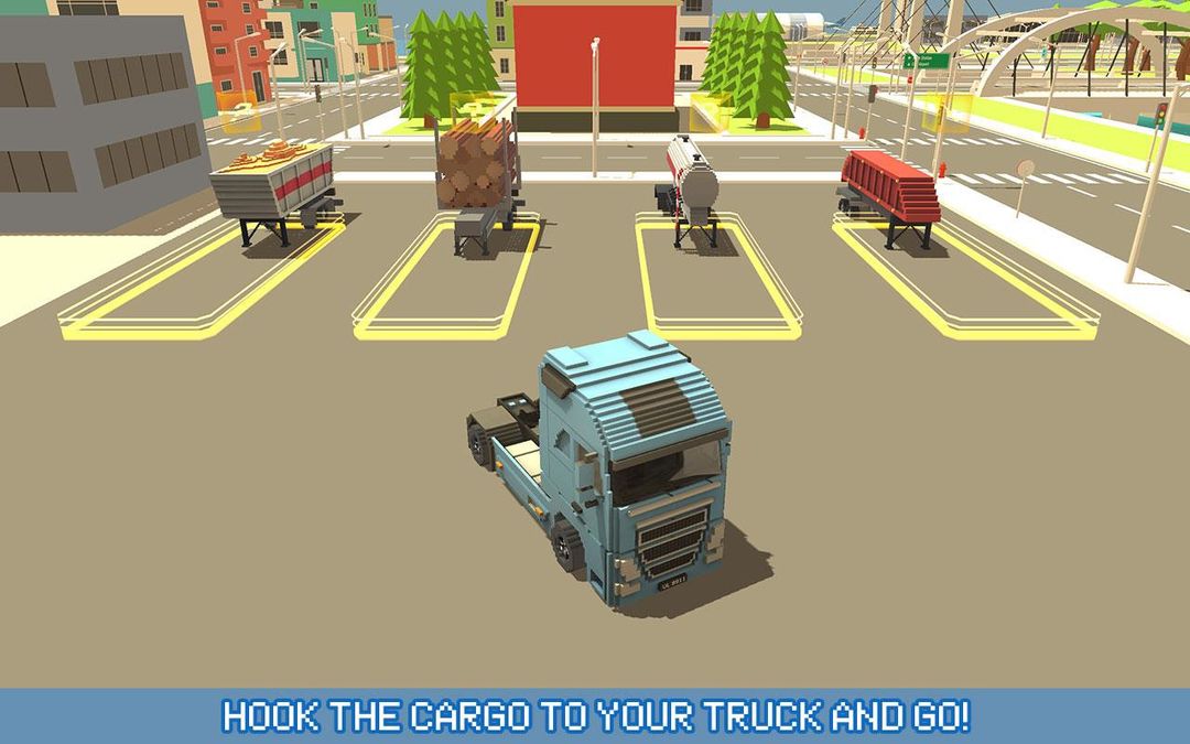 Blocky Truck Urban Transport screenshot game