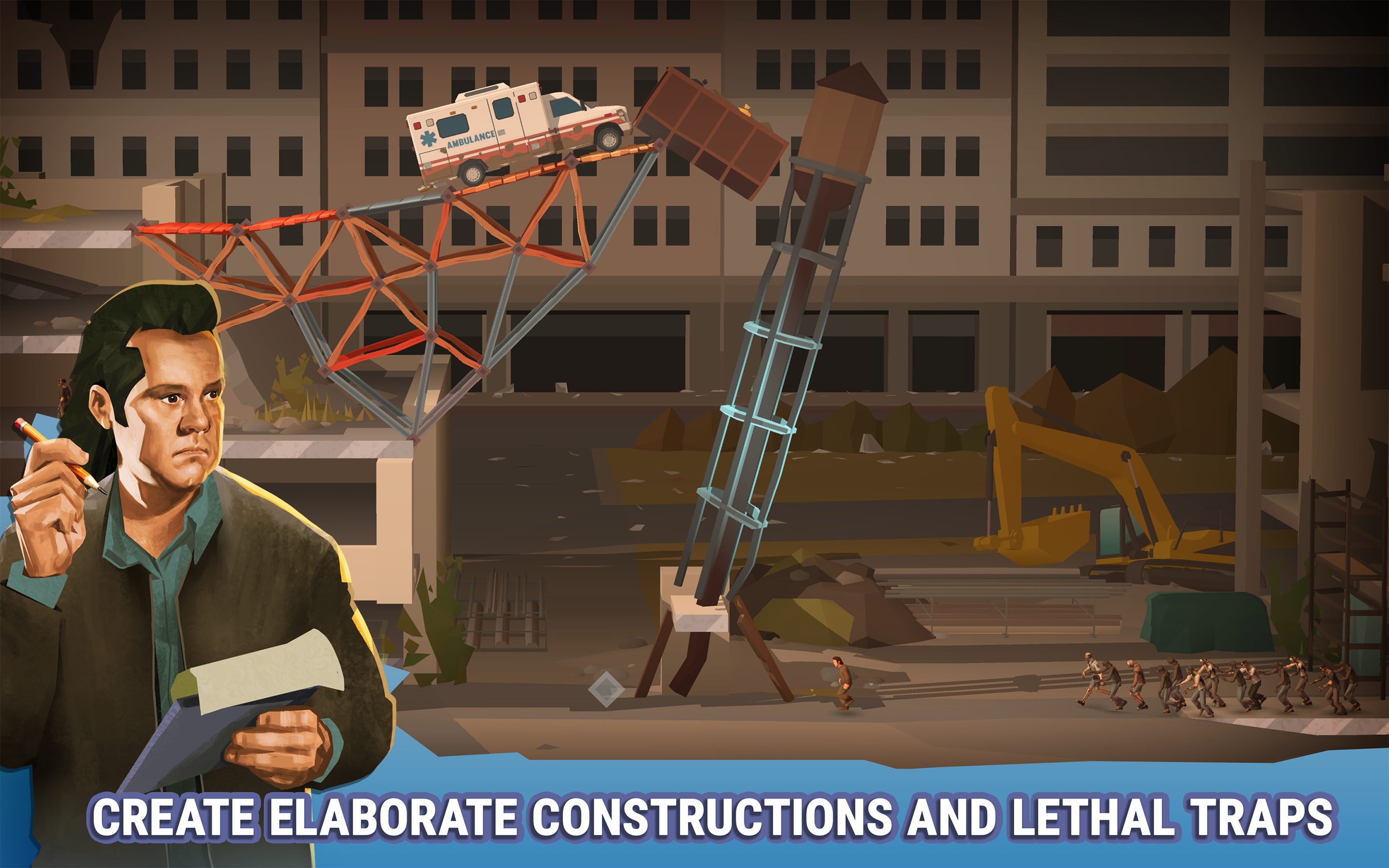 Bridge Constructor: TWD Game Screenshot