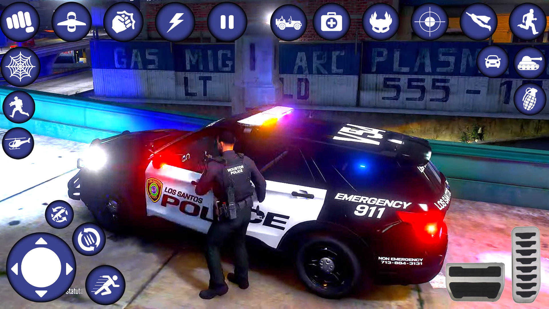 Cuplikan Layar Game Police Car Chase Car Games 3D