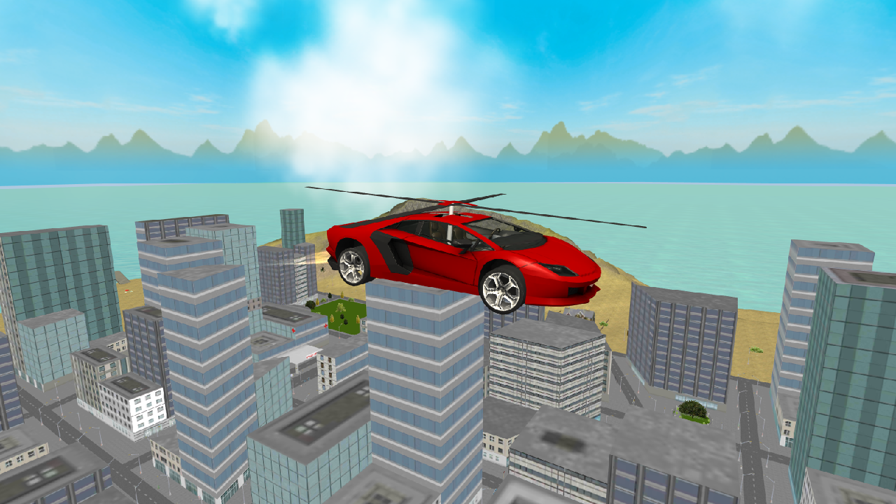 Flying  Helicopter Car 3D Free Game Screenshot