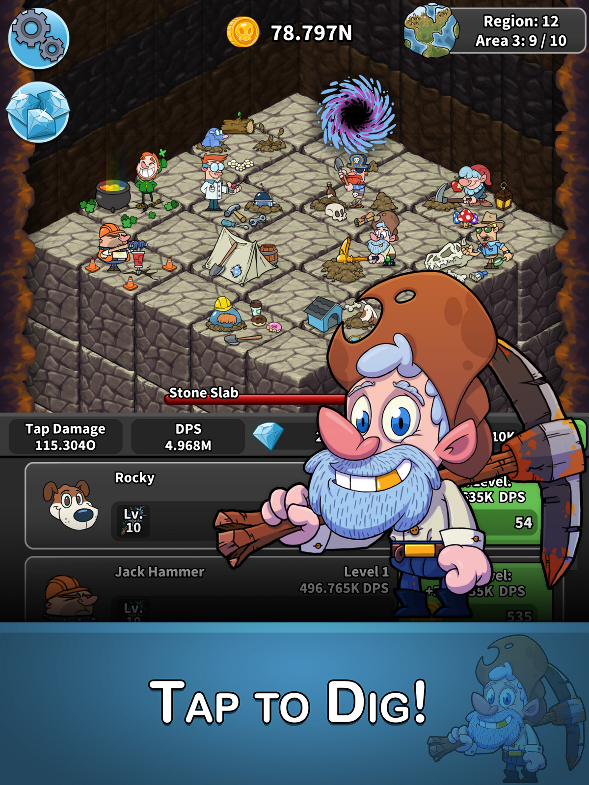 Tap Tap Dig - Idle Clicker Game 遊戲截圖