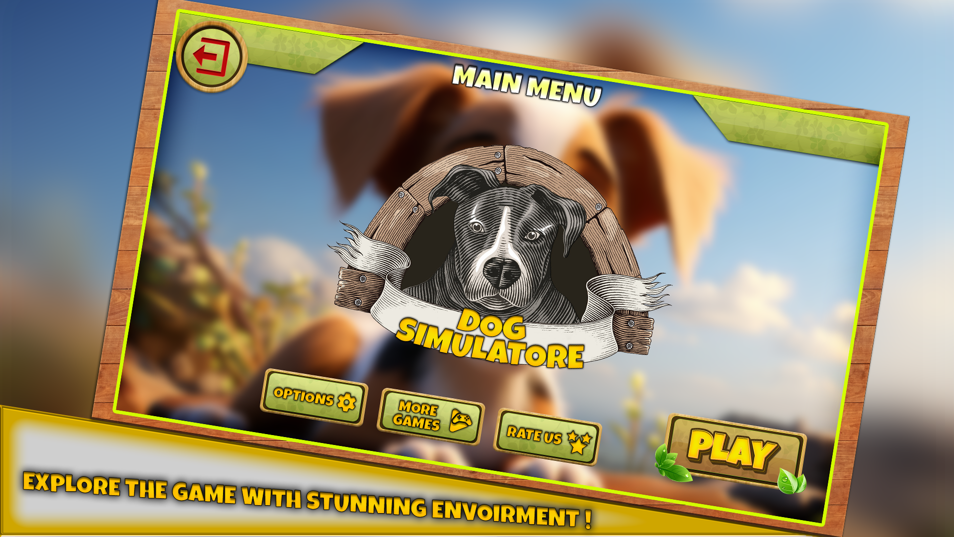 Virtual Dog Simulator Pet Game Game Screenshot