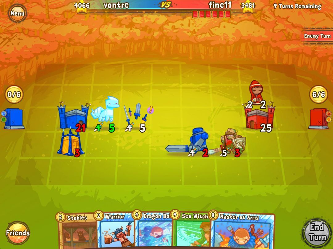 Screenshot of Cards and Castles