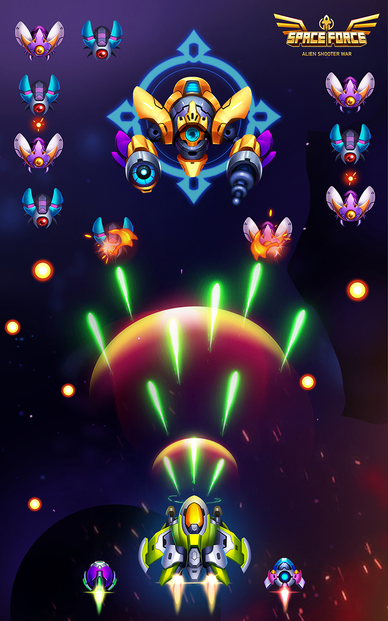 Space Force: Alien Shooter War 게임 스크린샷