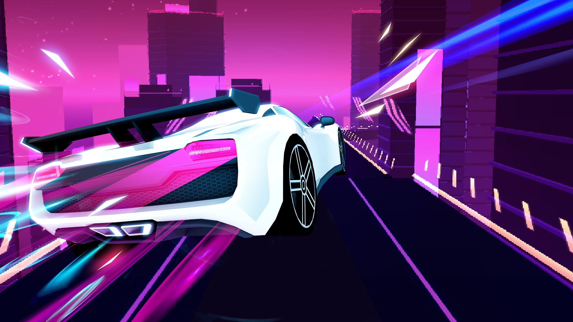 Screenshot of Neon Racing - Beat Racing