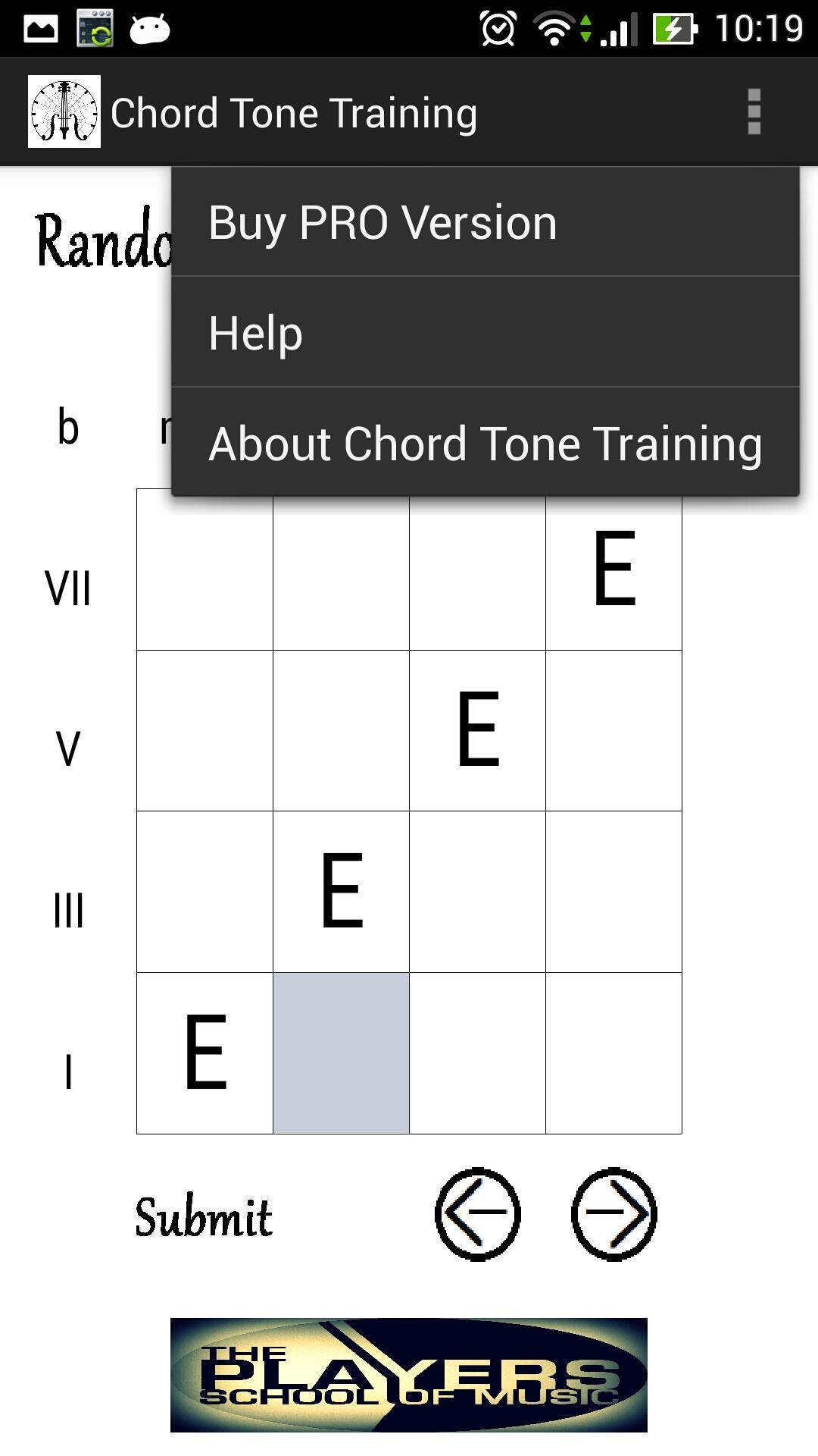 Chord Tone Training Game Screenshot