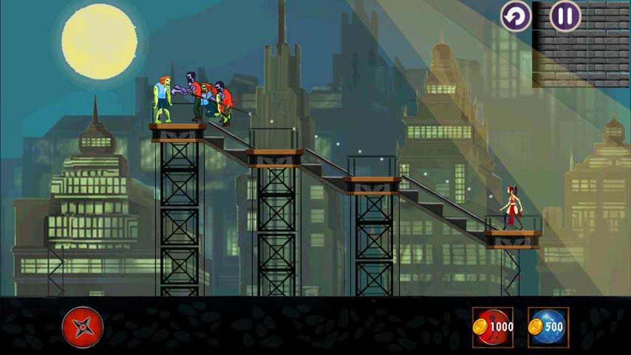 Girl Ninja VS Zombie ゲームのスクリーンショット