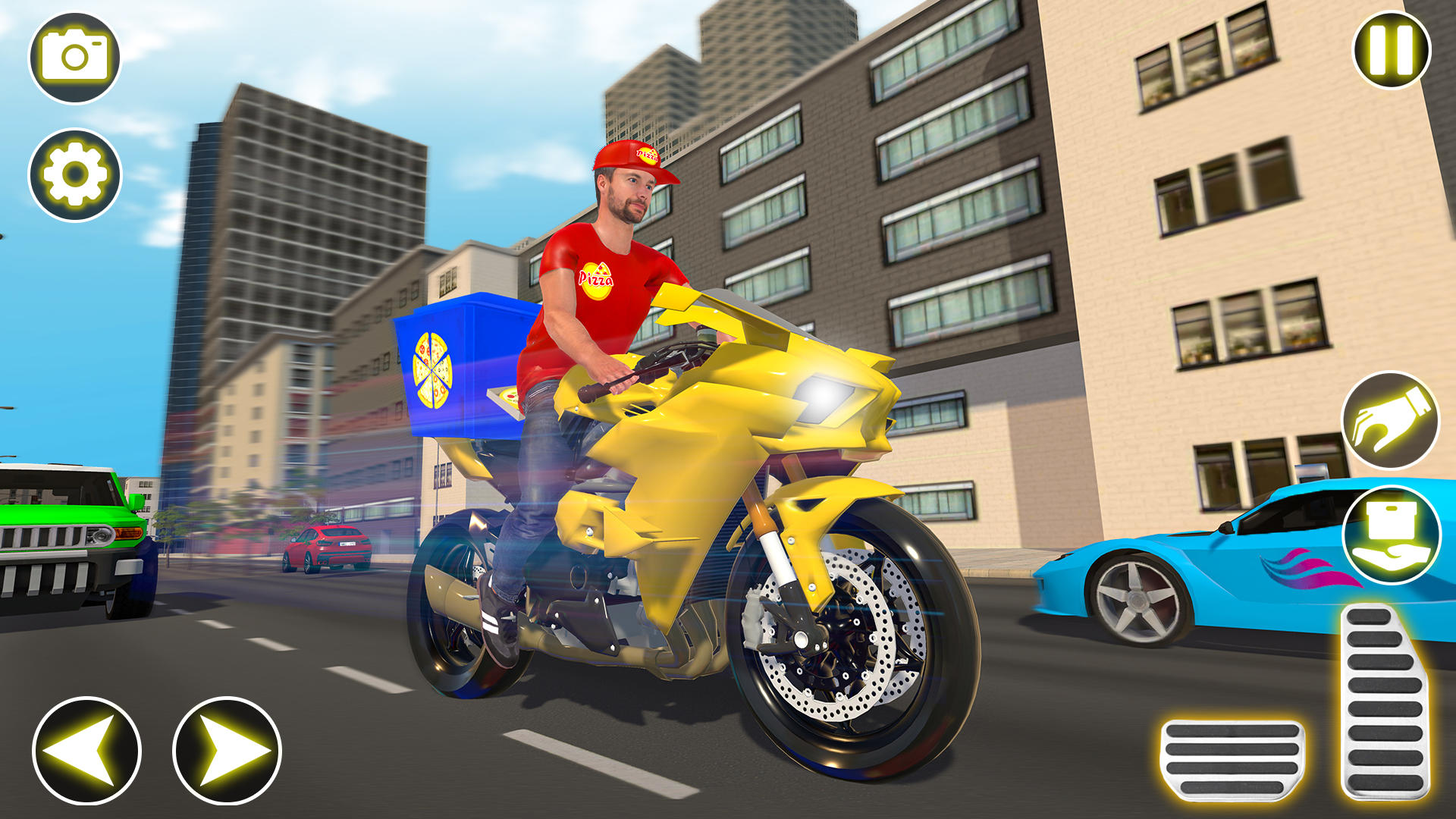 Screenshot of Pizza Delivery Game Bike Games