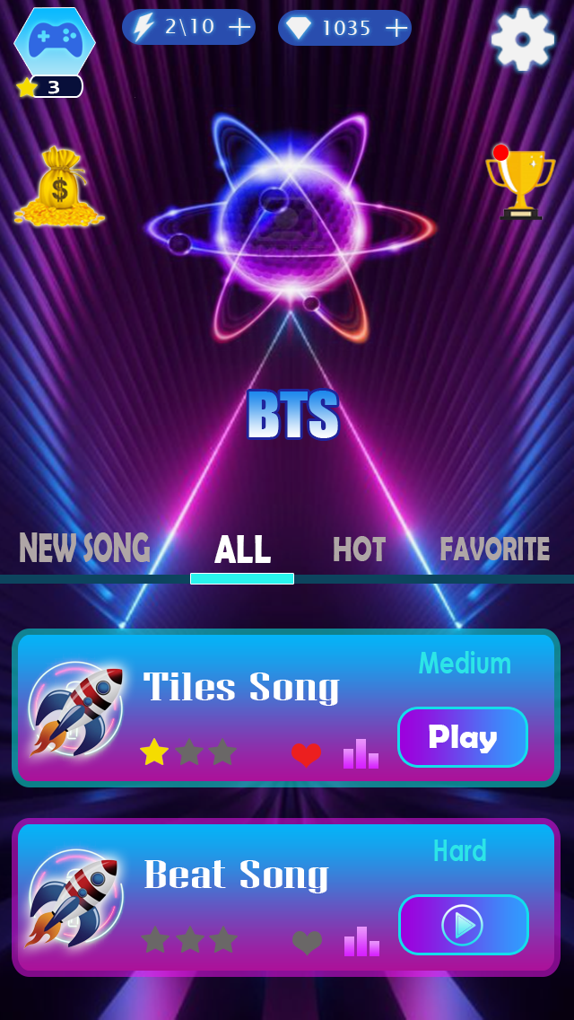Bts Tiles Hop Game Screenshot
