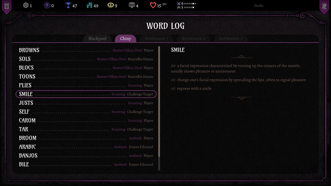 Screenshot of Words of Yendor