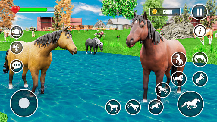 Simulador de família de cavalo selvagem - jogo de sobrevivência de animais  selvagens de cavalo Virtual animal::Appstore for Android