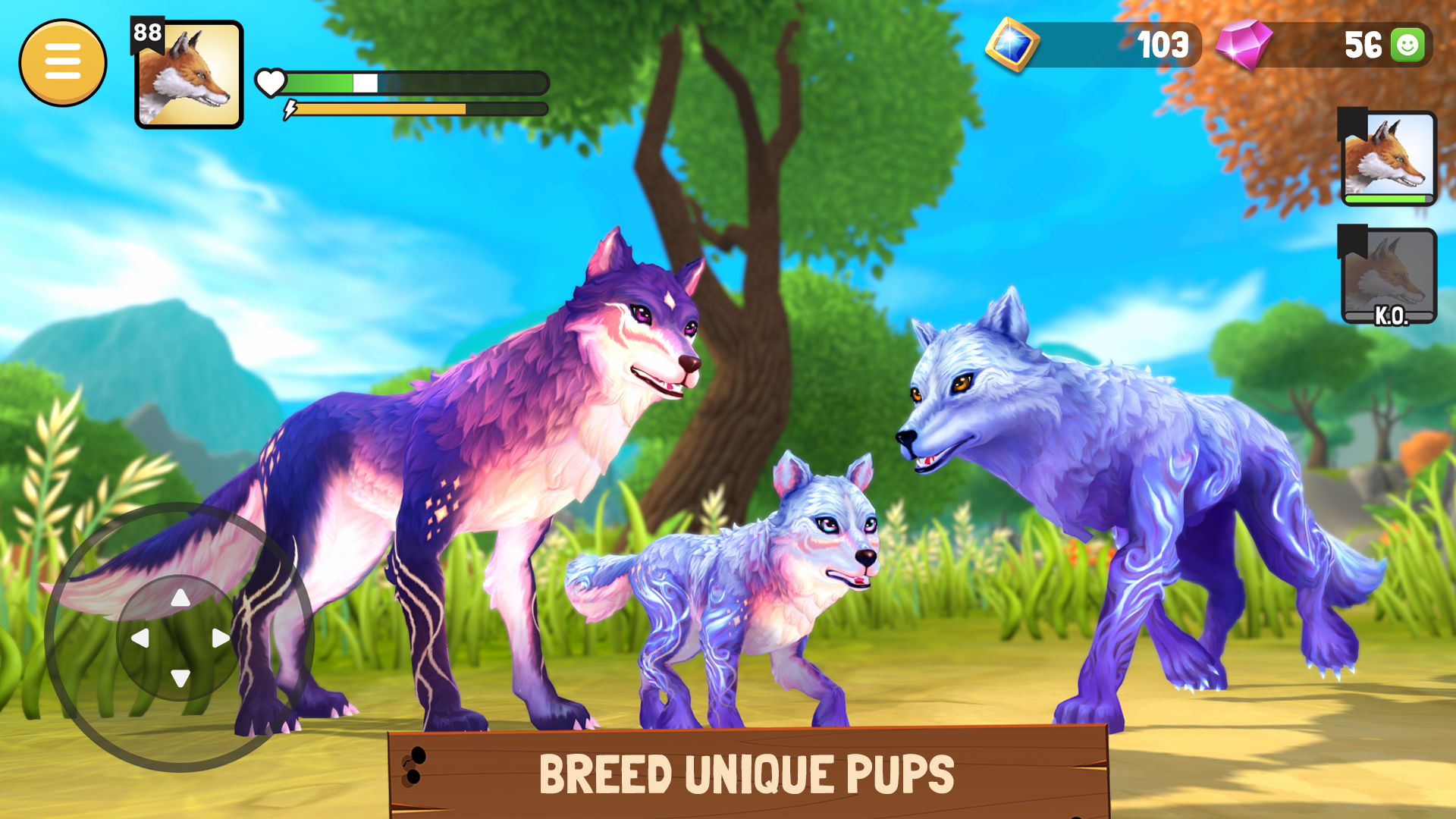 Animal Kingdoms: Wolf Sim MMO Game Screenshot