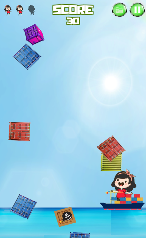 Cargo Ship Container Game ゲームのスクリーンショット