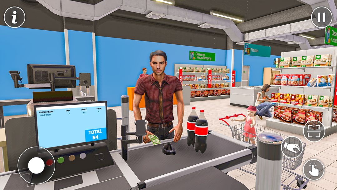 Screenshot of Supermarket Cashier Games 3D