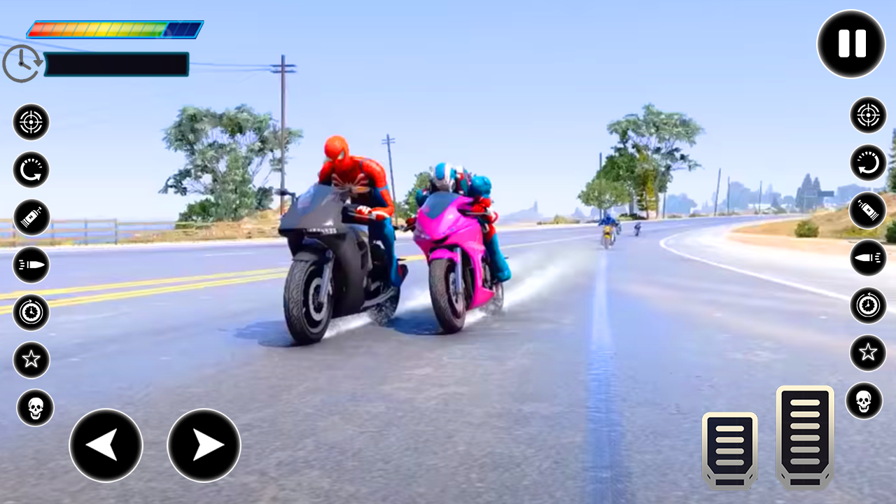 Superhero Tricky Bike Stunt 3D Game Screenshot