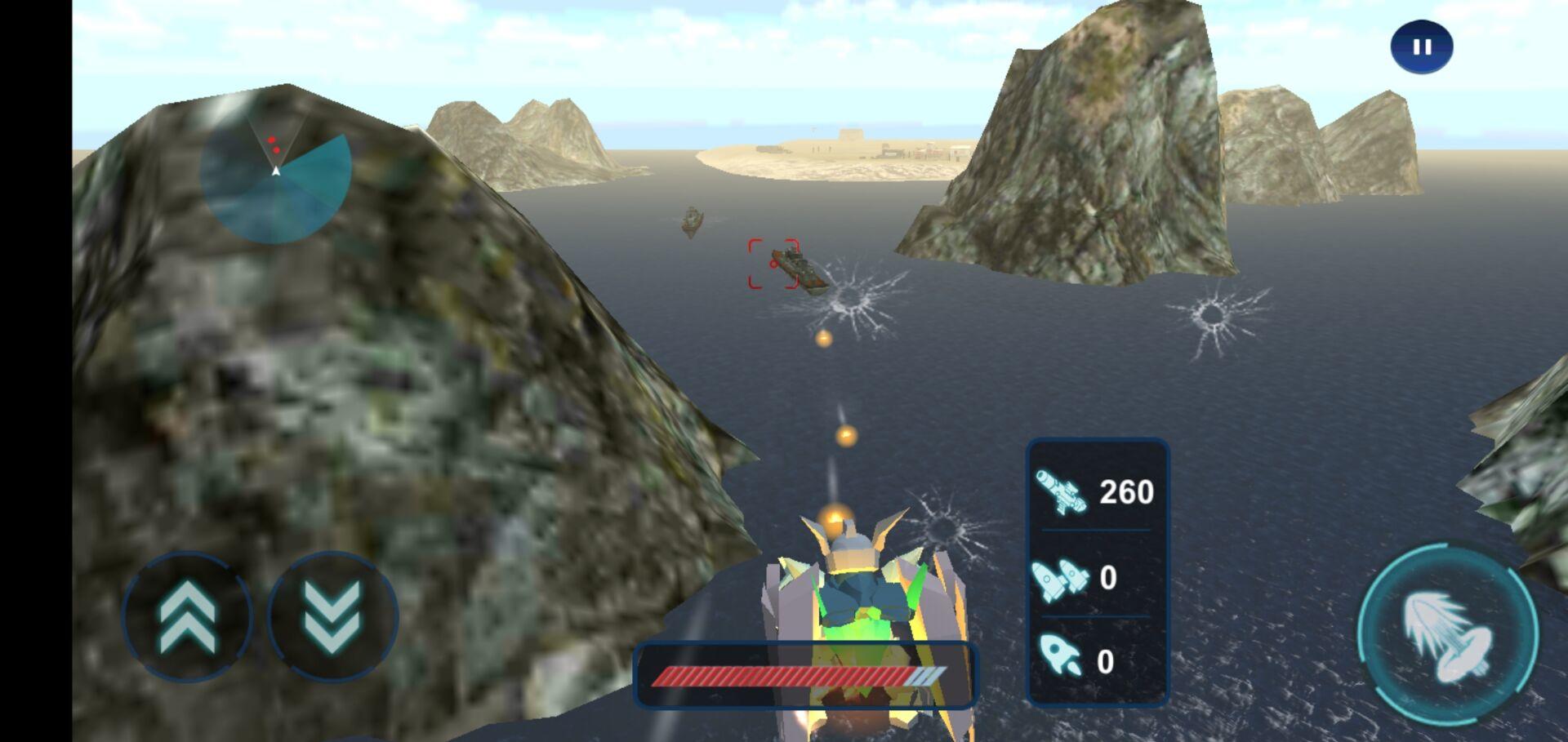 Screenshot 1 of Guerra de ataque aéreo de robôs 1.0