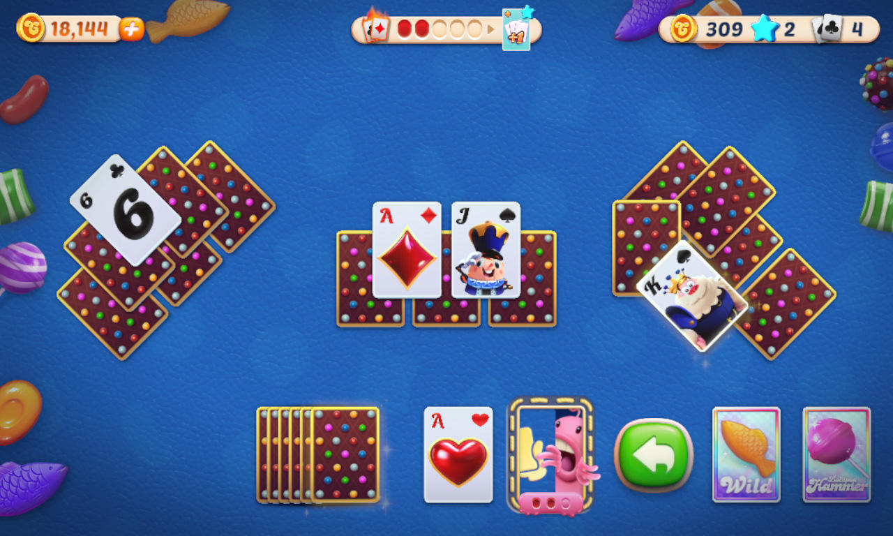 Candy Crush Solitaire Game Screenshot