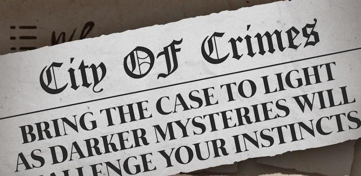 Banner of Mystery Case Files: Crime City 