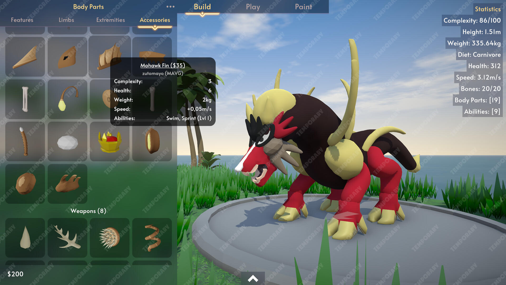 Screenshot of Creature Evolution Simulator