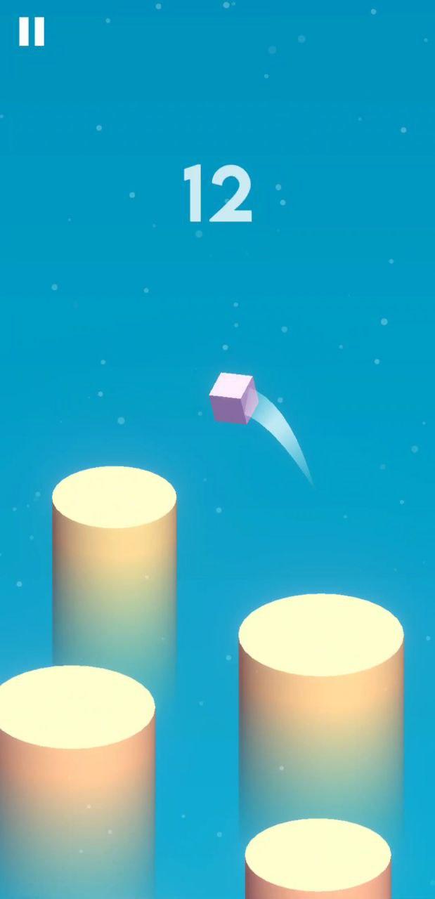 Bouncy Cube: Jumping Journey Game Screenshot