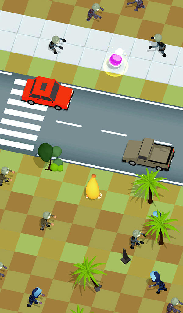 Captura de Tela do Jogo Crossing Road: Plant Fight Zom