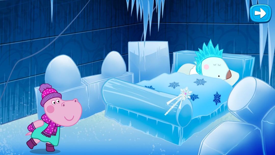 Hippo's tales: Snow Queen screenshot game