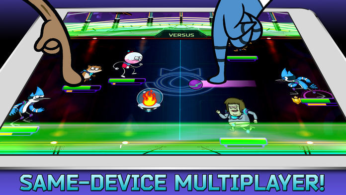 Screenshot of Grudgeball: Enter the Chaosphere – Regular Show's Extreme Sport of the Future