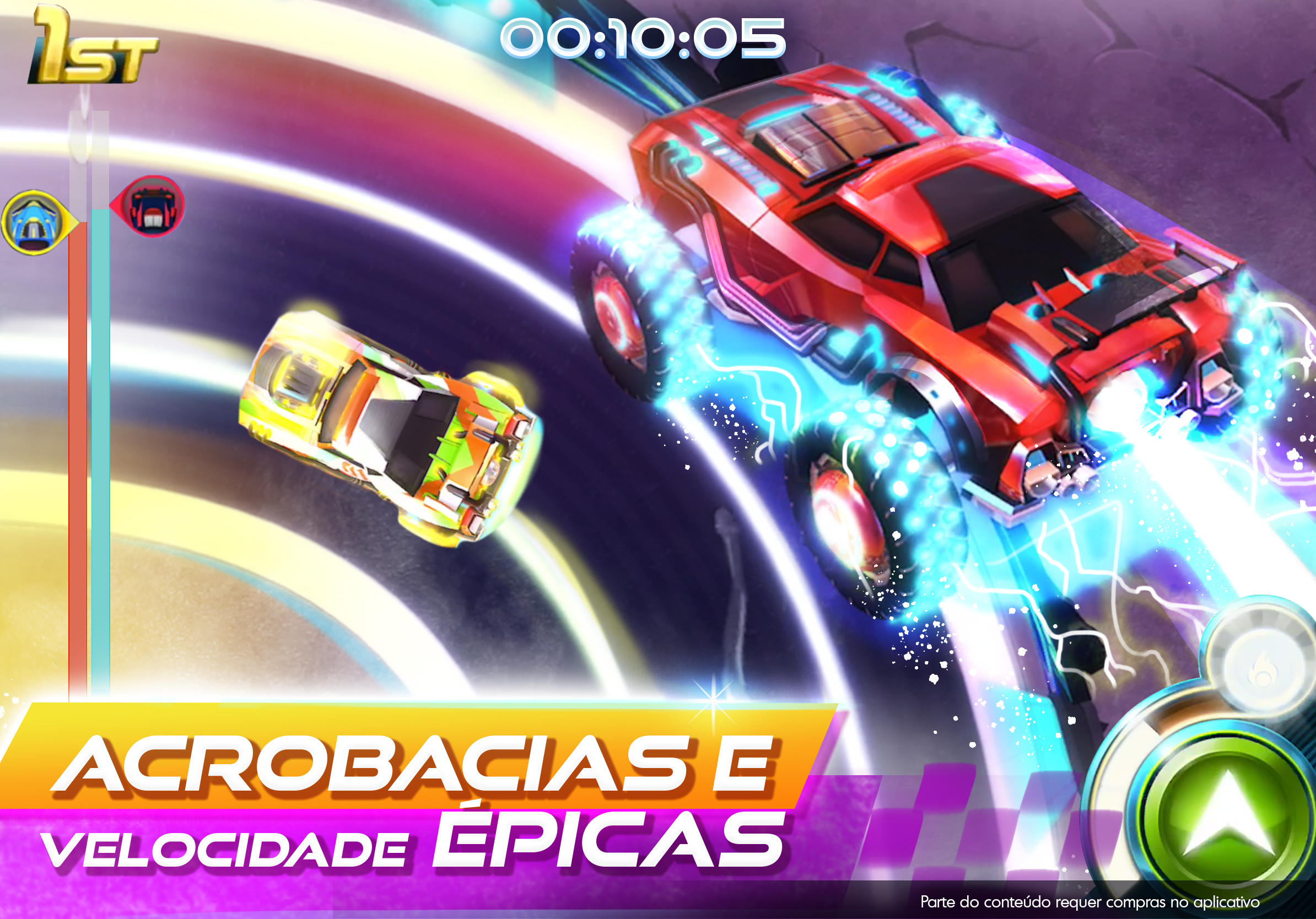Captura de Tela do Jogo RaceCraft - Constrói e Corre