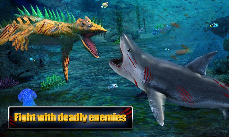 Angry Shark Adventures 3D Game Screenshot