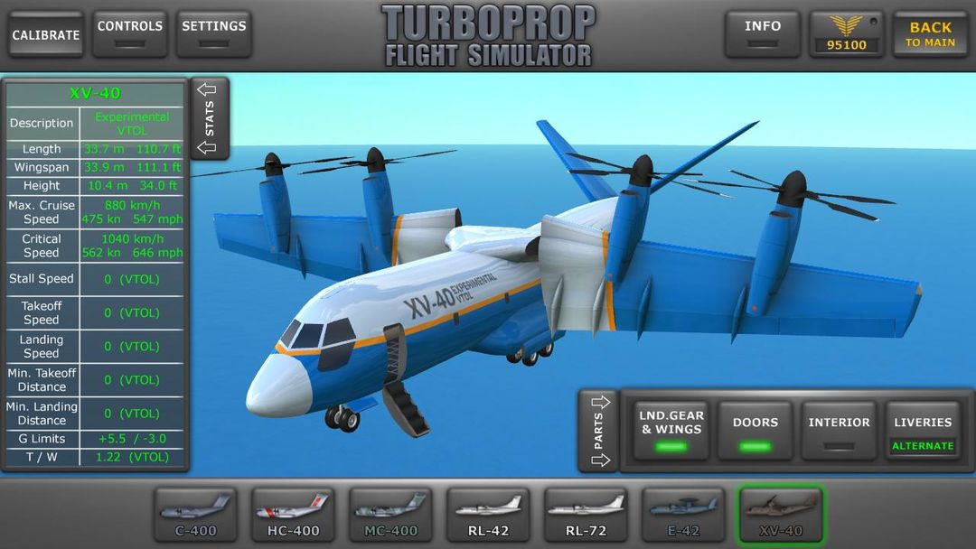 Screenshot of Turboprop Flight Simulator