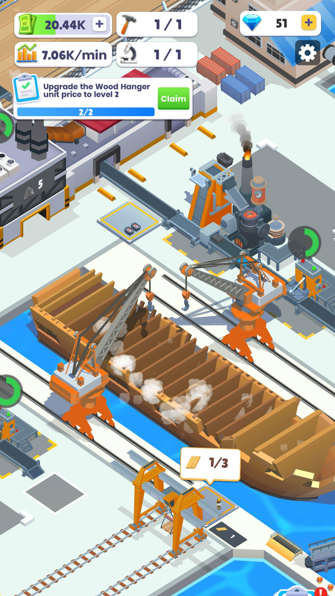 Ship Factory Tycoon Game Screenshot