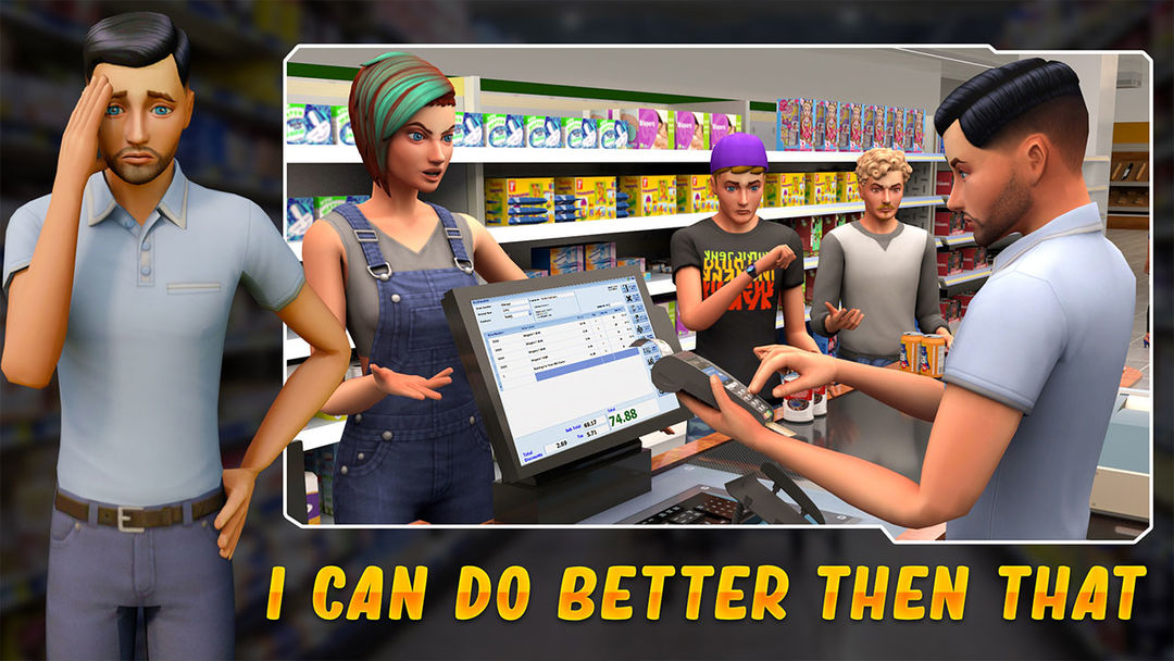 쇼핑 쇼핑 센터 소녀 출납원 현금 레지스터 게임 3d 게임 스크린 샷