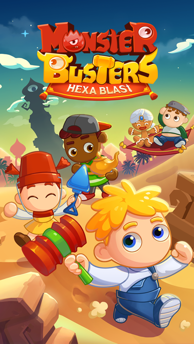 Monster Busters: Hexa Blast Game Screenshot