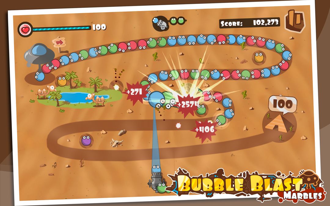 Screenshot of Bubble Blast Marbles
